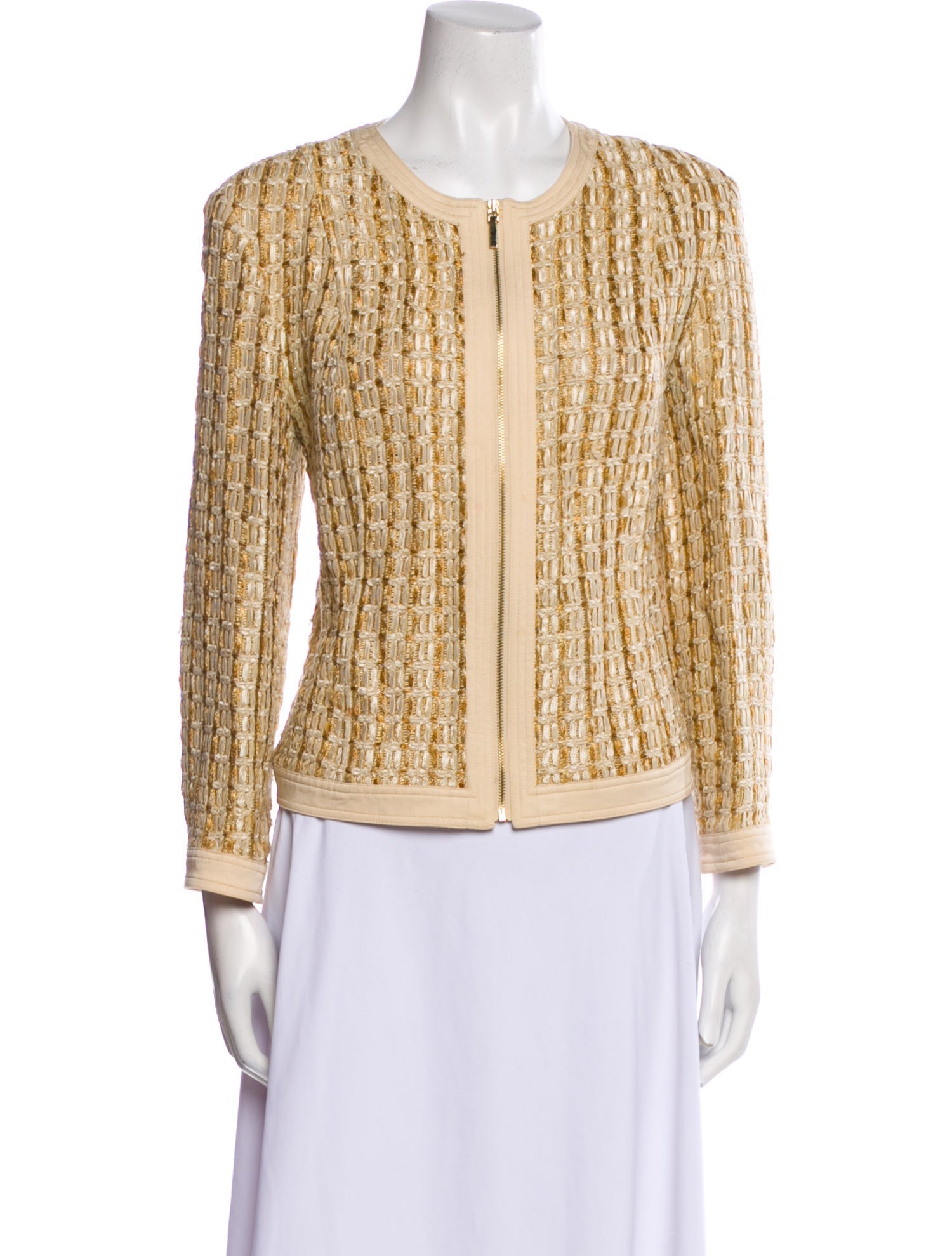 Juliana Collezione Nylon Tweed Pattern Jacket