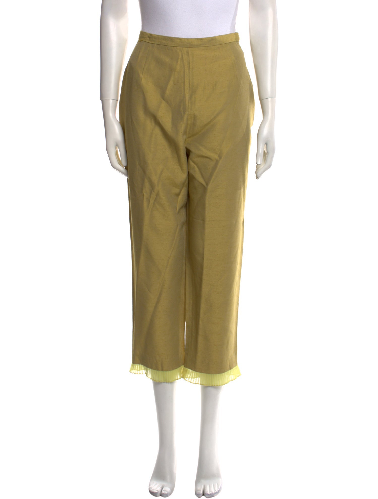 Juliana Collezione Silk Straight Leg Pants