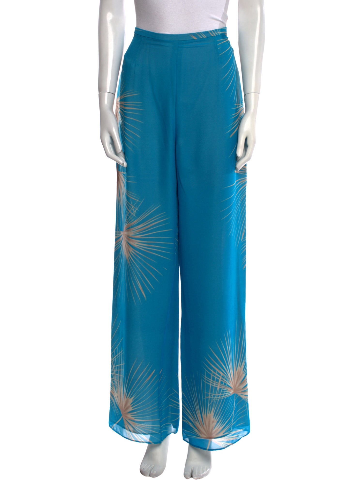Juliana Collezione Silk Wide Leg Pants