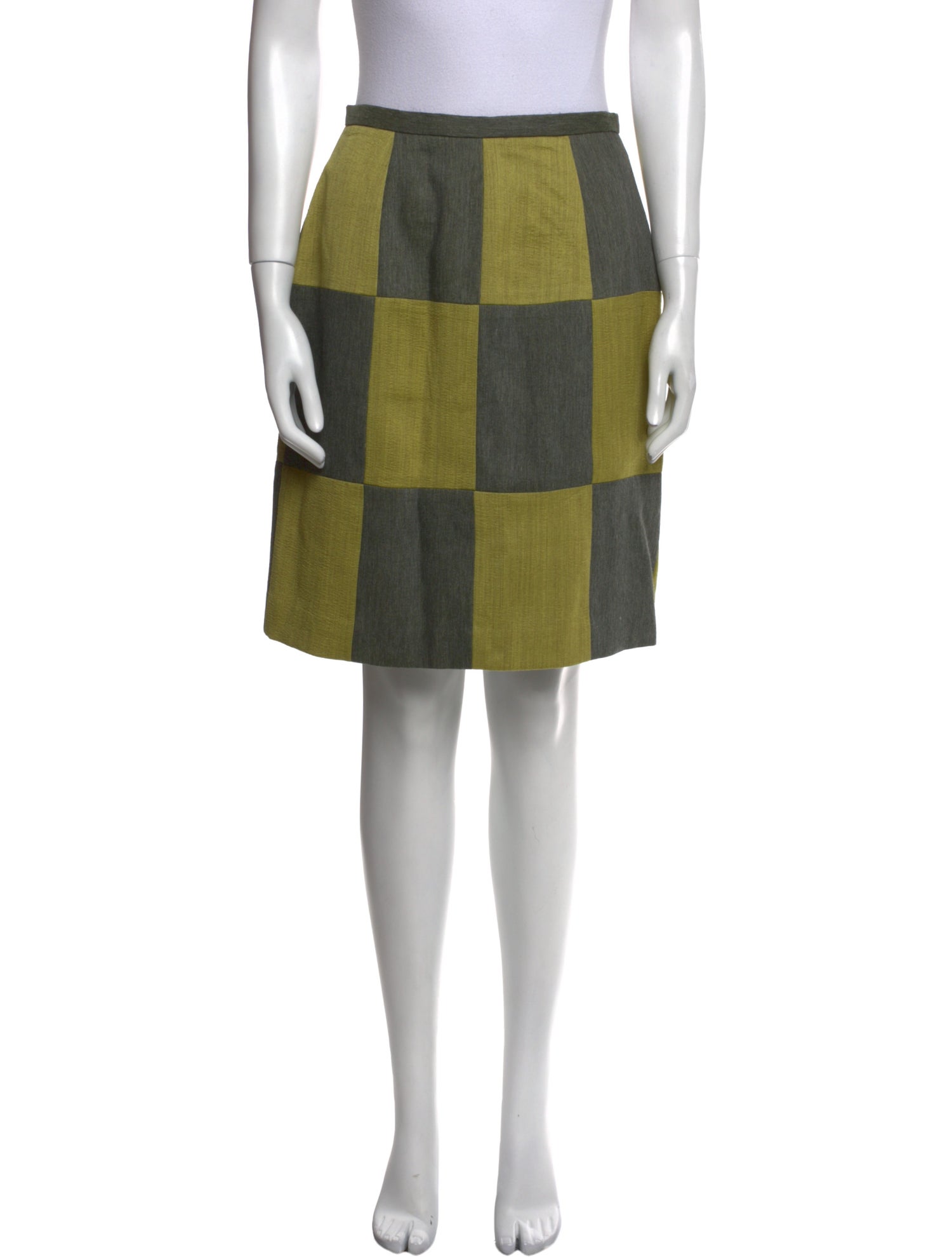 Juliana Collezione Plaid Print Knee-Length Skirt