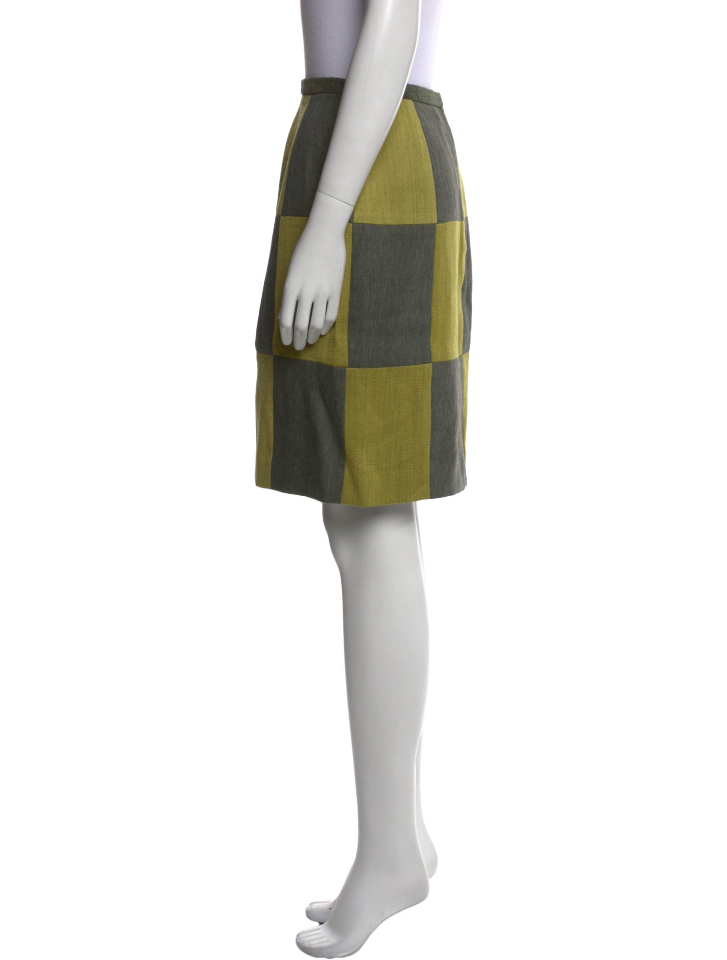 Juliana Collezione Plaid Print Knee-Length Skirt