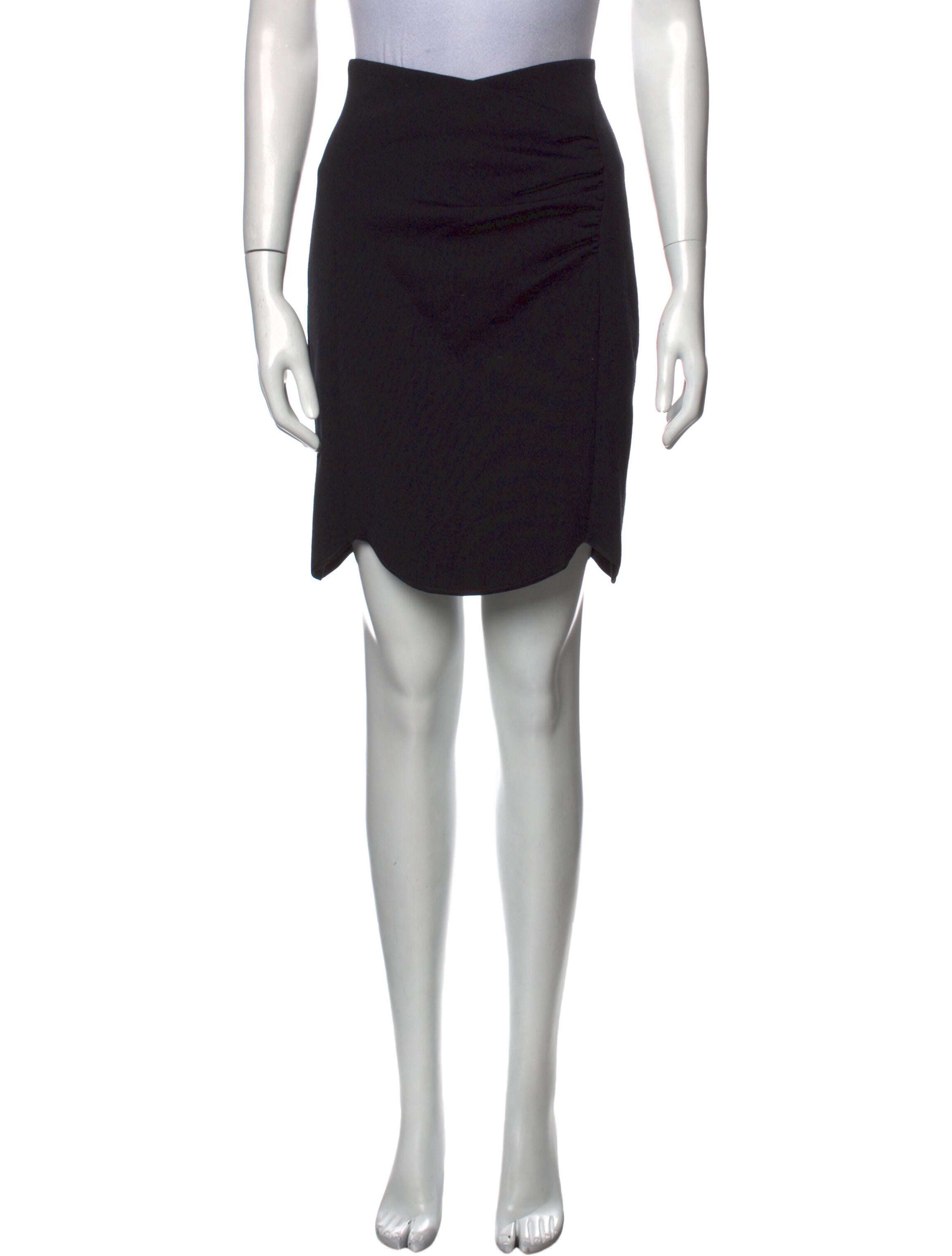 Jasmine di Milo Pleated Accents Knee-Length Skirt