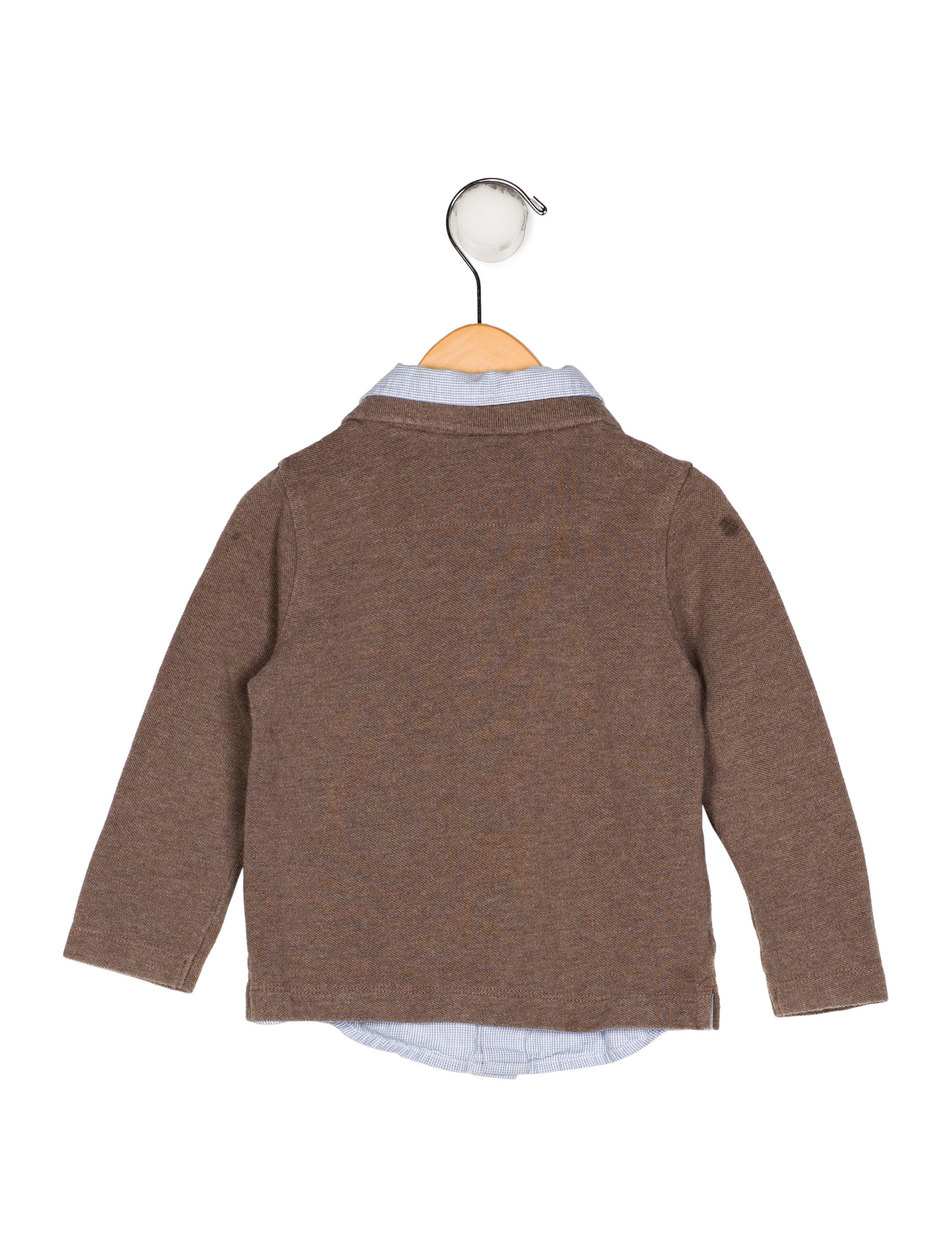 boys embroidered knit shirt