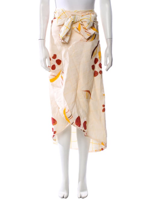 Juan de Dios Linen Midi Length Skirt
