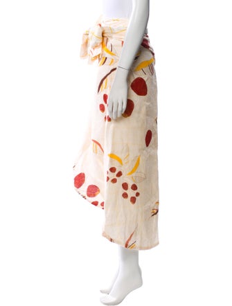 Juan de Dios Linen Midi Length Skirt