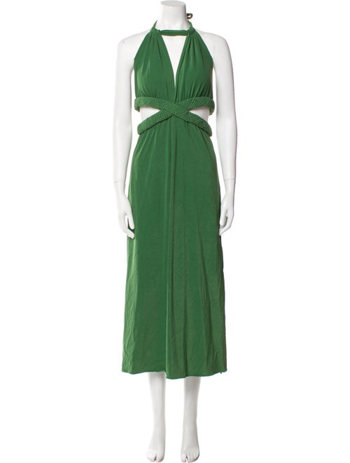 Juan de Dios Halterneck Midi Length Dress