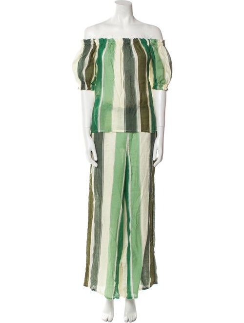 Juan de Dios Linen Striped Pant Set