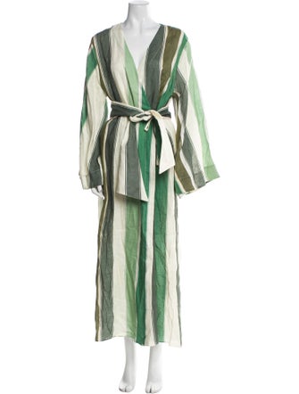 Juan de Dios Linen Striped Robe