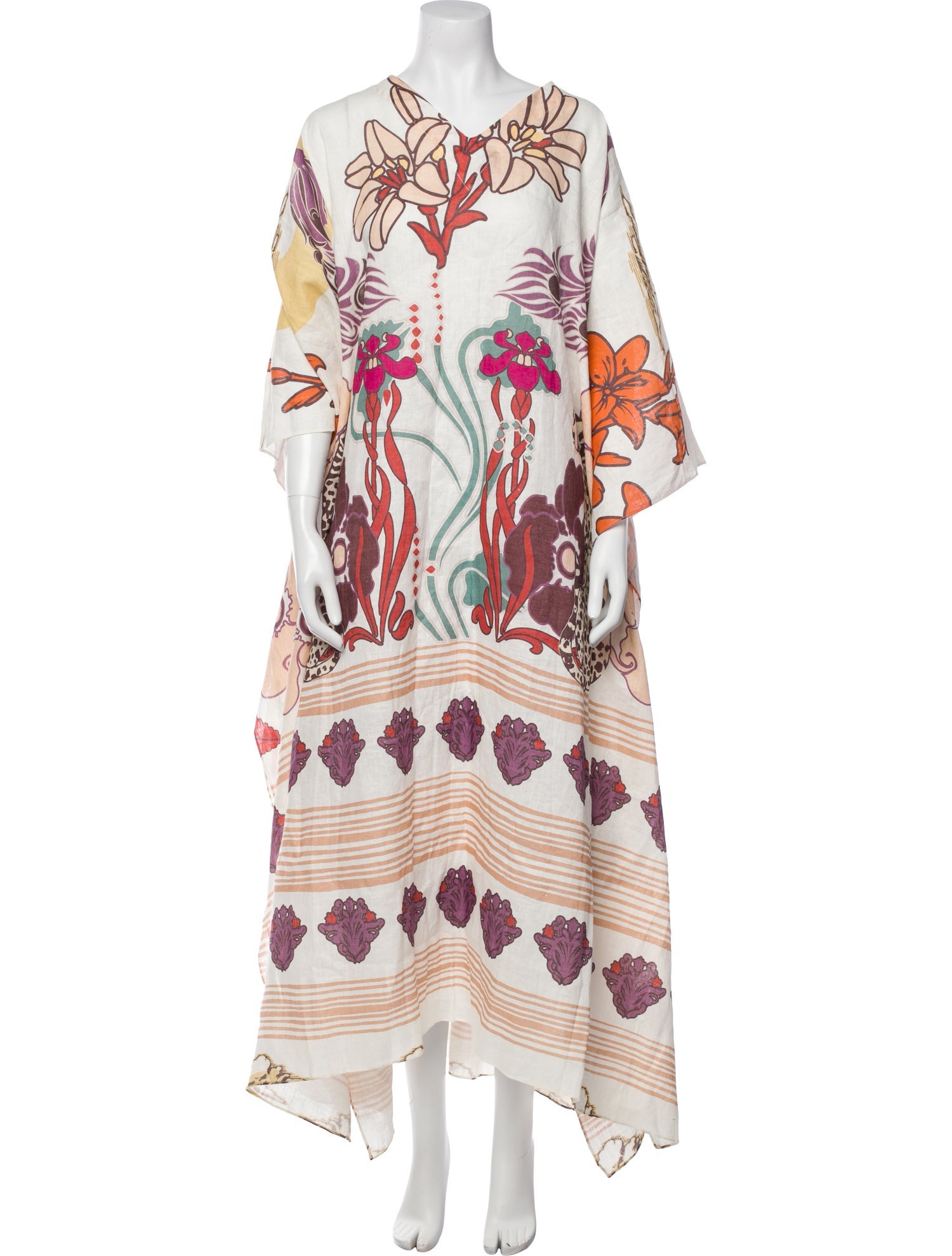 Juan de Dios Linen Floral Print Sweater w/ Tags