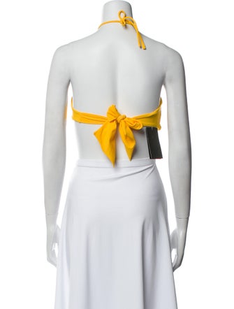 Juan de Dios Halterneck Sleeveless Crop Top