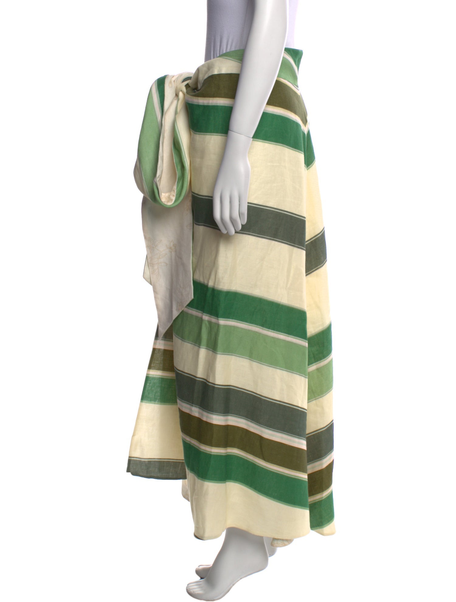 Juan de Dios Striped Long Skirt