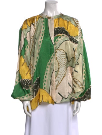 Juan de Dios Silk Printed Blouse
