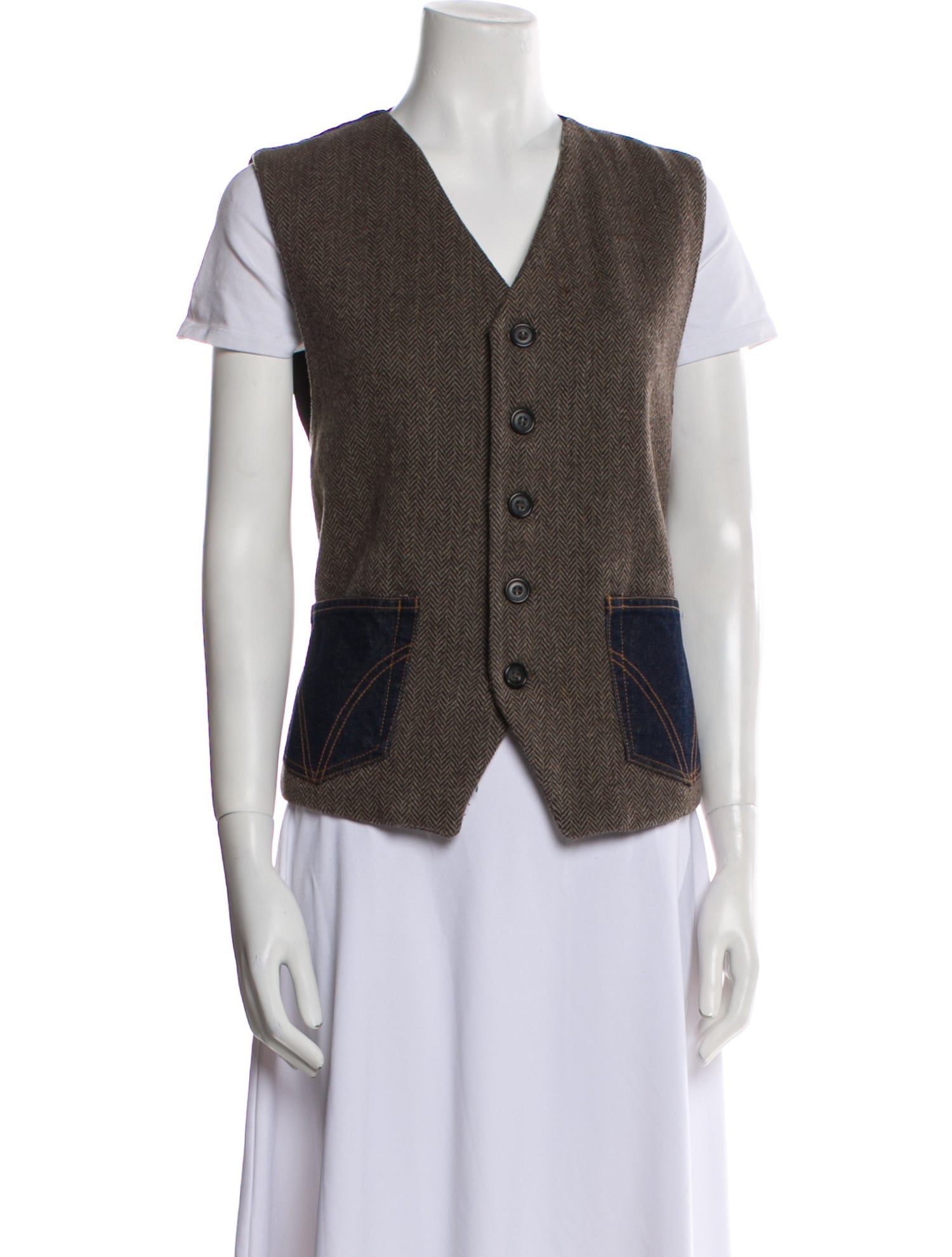 J&ANS Dolce & Gabbana Wool Striped Vest