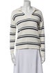 J. Mclaughlin Striped V-Neck Sweater