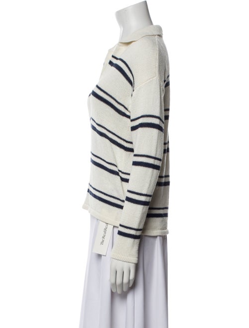 J. Mclaughlin Striped V-Neck Sweater