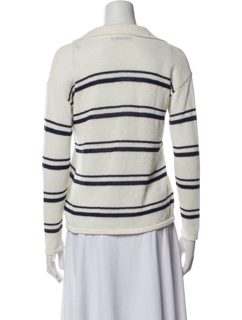 J. Mclaughlin Striped V-Neck Sweater