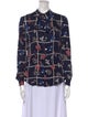 Julien David Silk Printed Button-Up Top