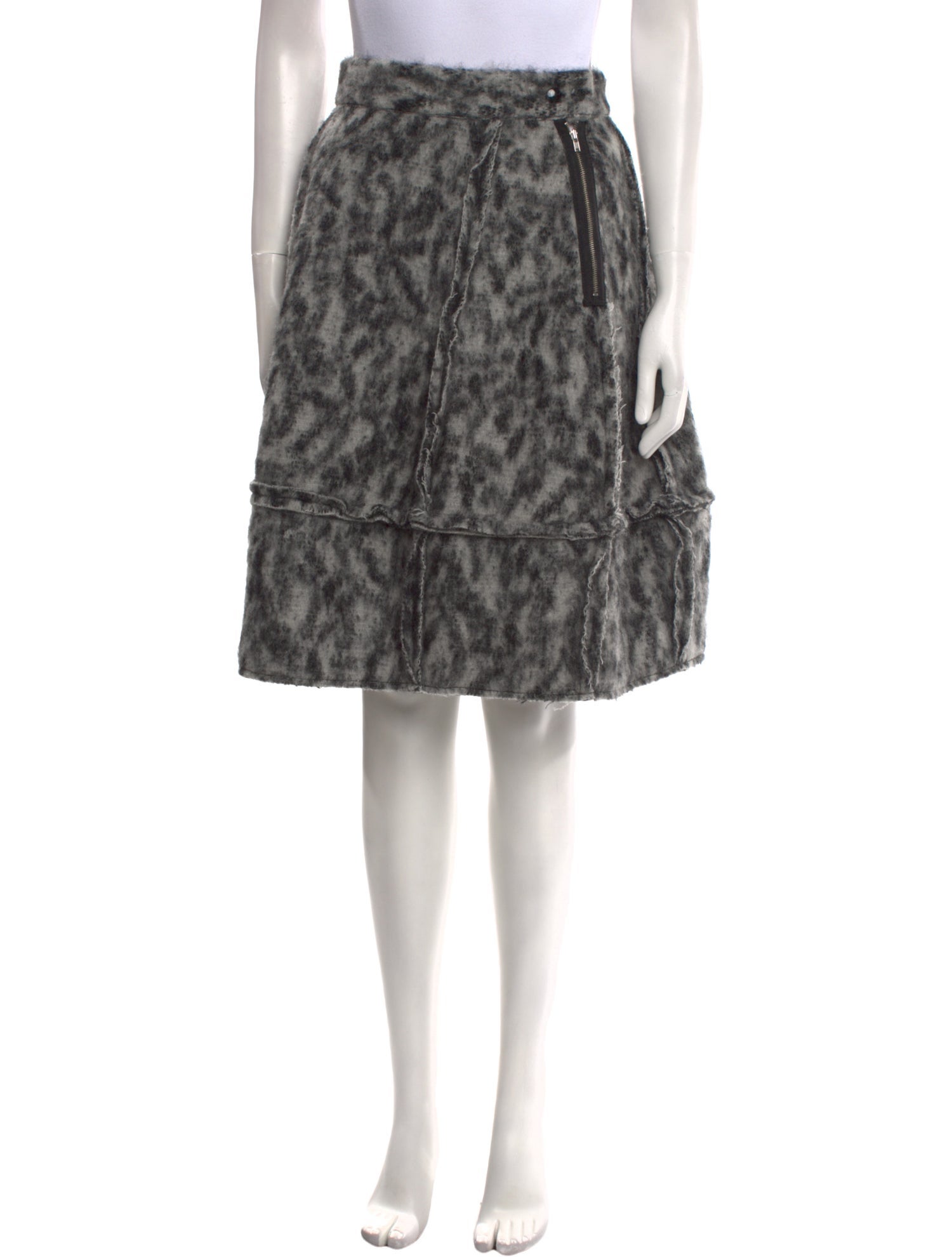 Julien David Wool Knee-Length Skirt