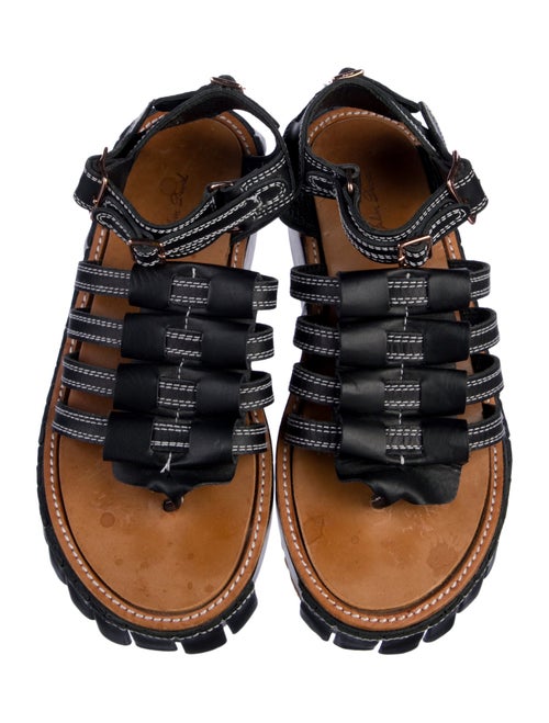 Julien David Leather Printed Gladiator Sandals