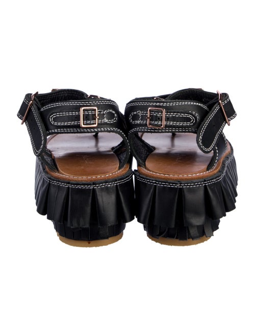 Julien David Leather Printed Gladiator Sandals