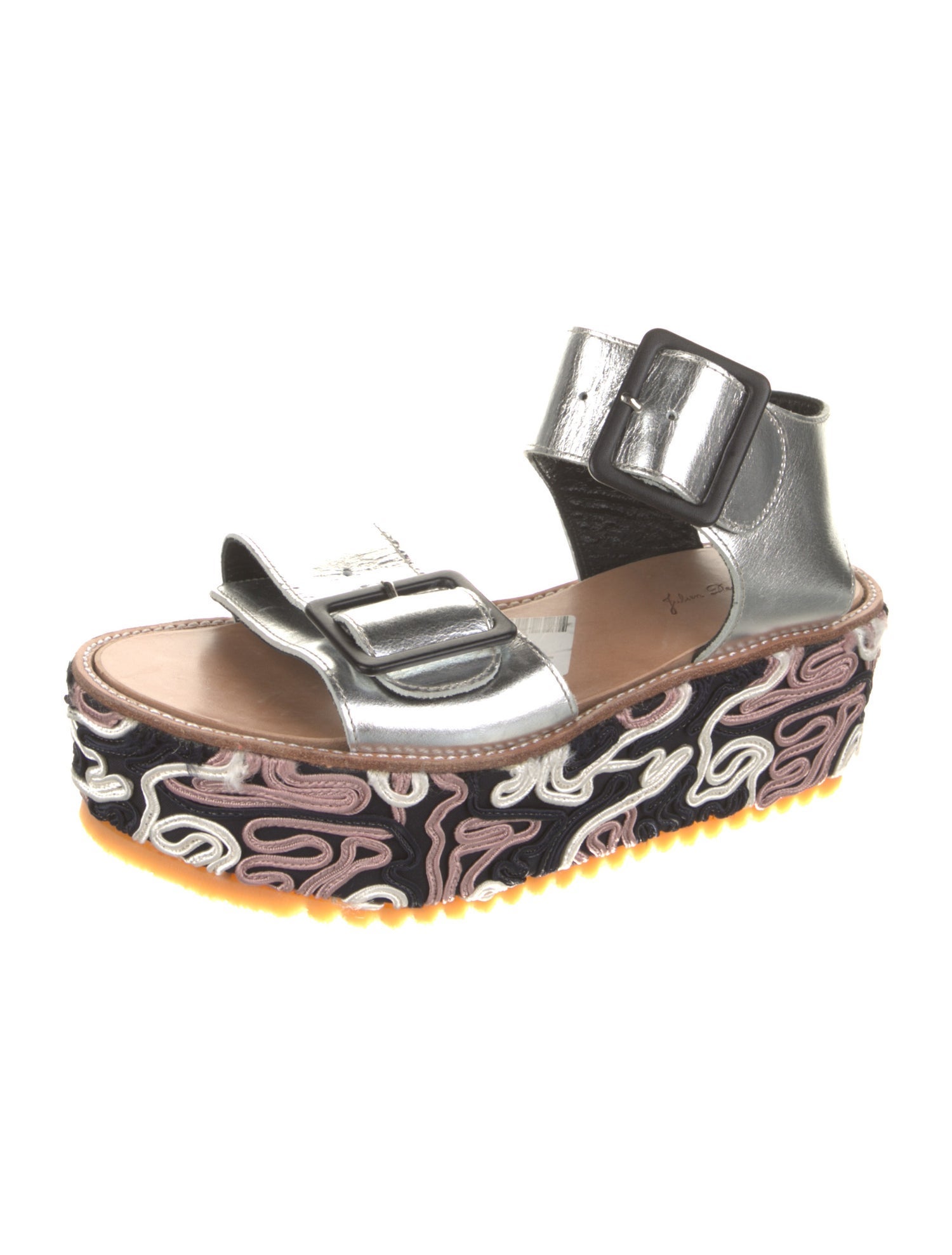 Julien David Leather Animal Print Espadrilles