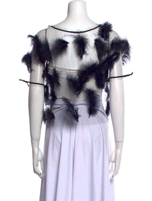 Julien David Scoop Neck Short Sleeve Blouse