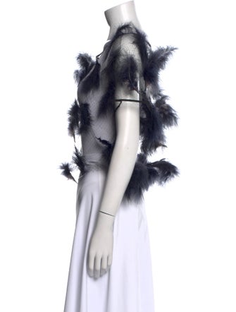 Julien David Nylon Scoop Neck Crop Top