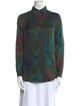 Julien David Silk Printed Button-Up Top