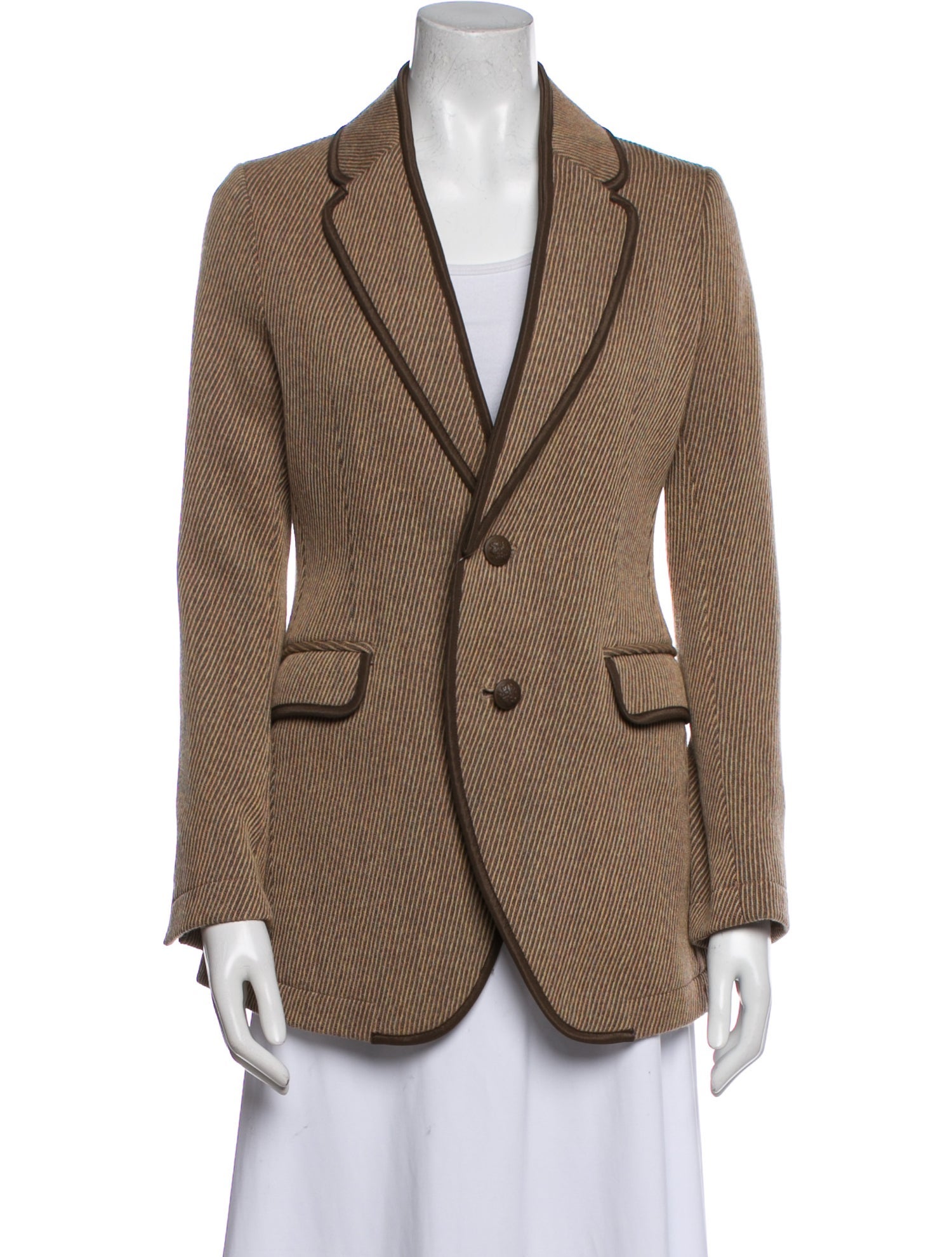 Julien David Wool Striped Blazer