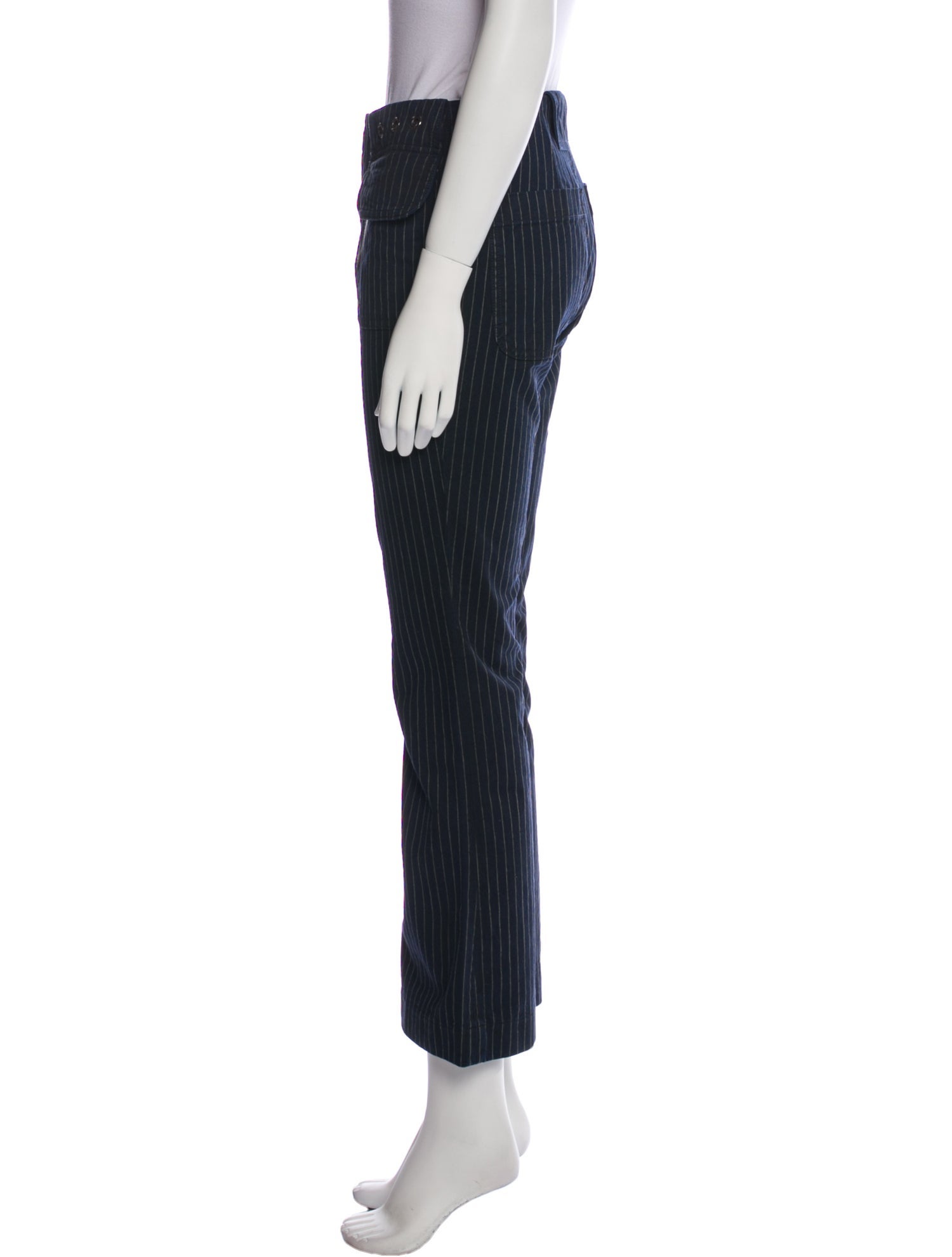 Jean Atelier Striped Straight Leg Pants