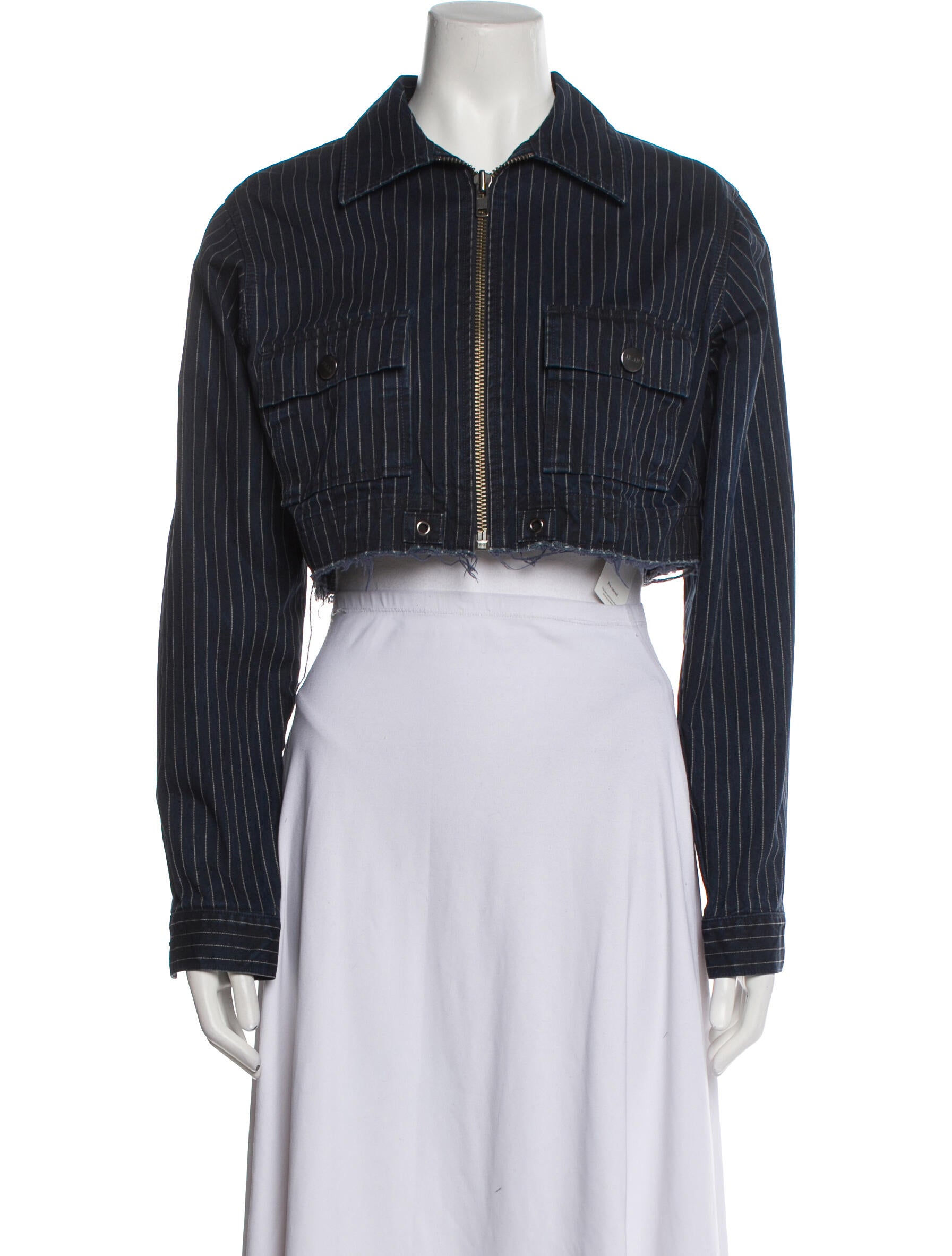 Jean Atelier Striped Denim Jacket