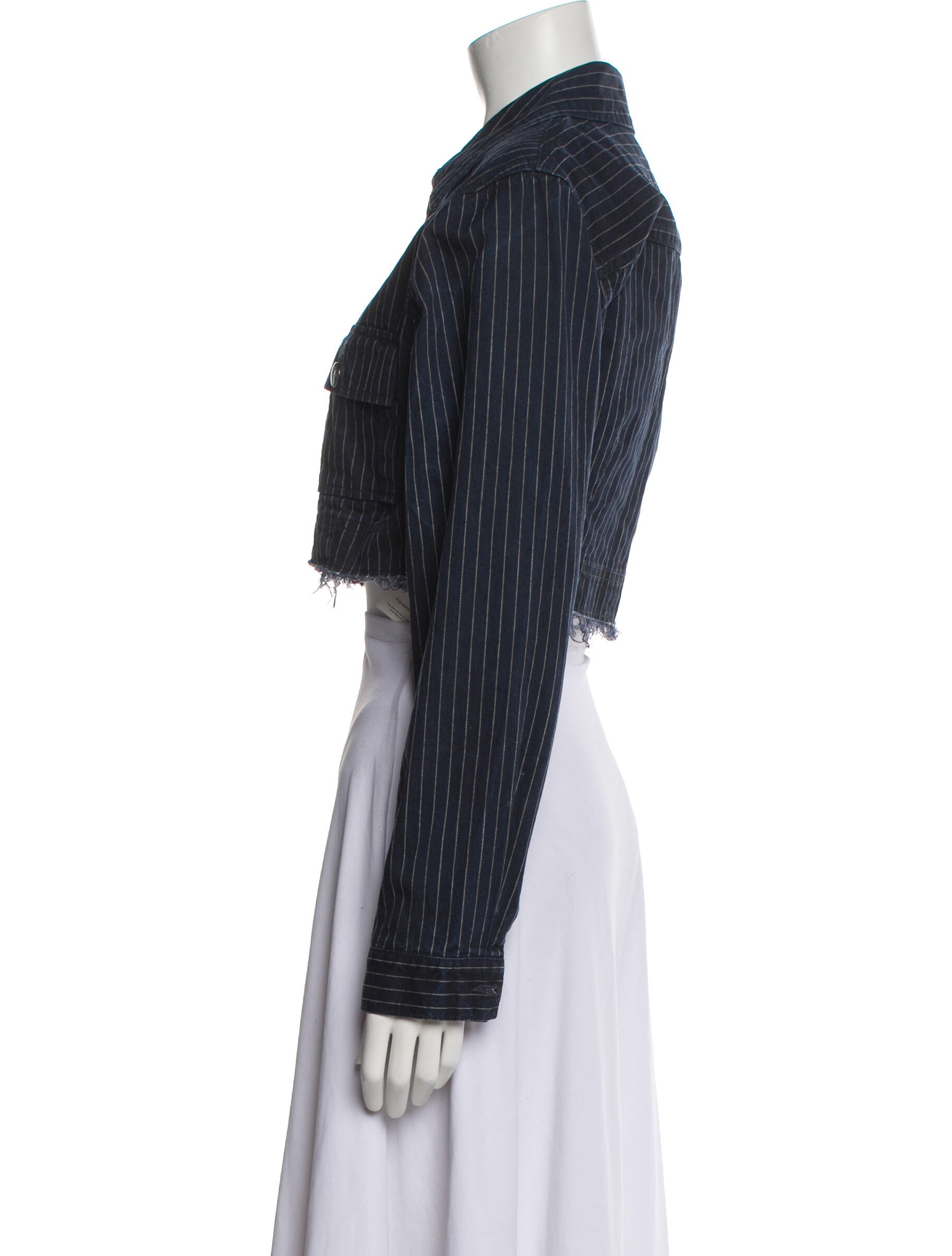 Jean Atelier Striped Denim Jacket