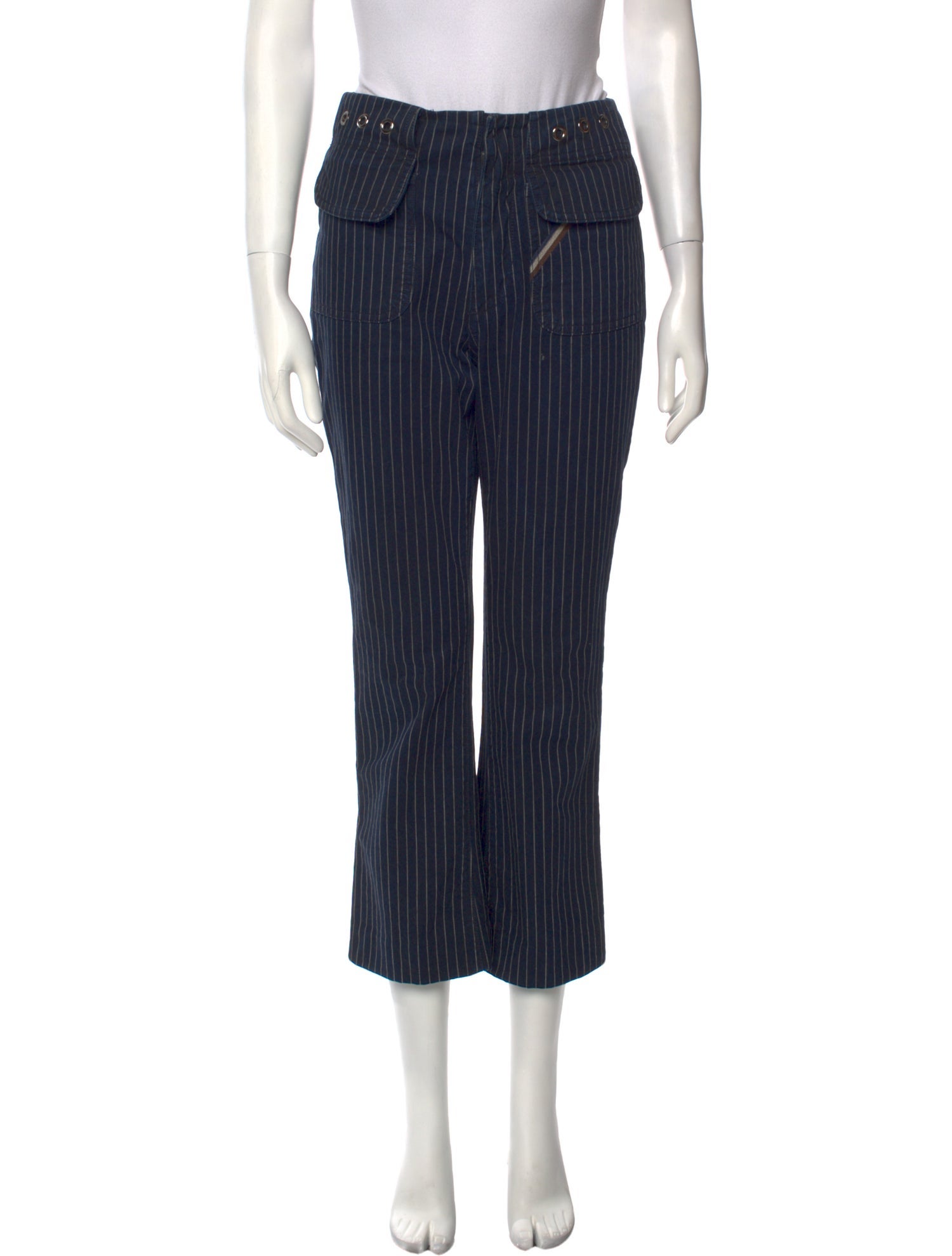 Jean Atelier Striped Straight Leg Pants