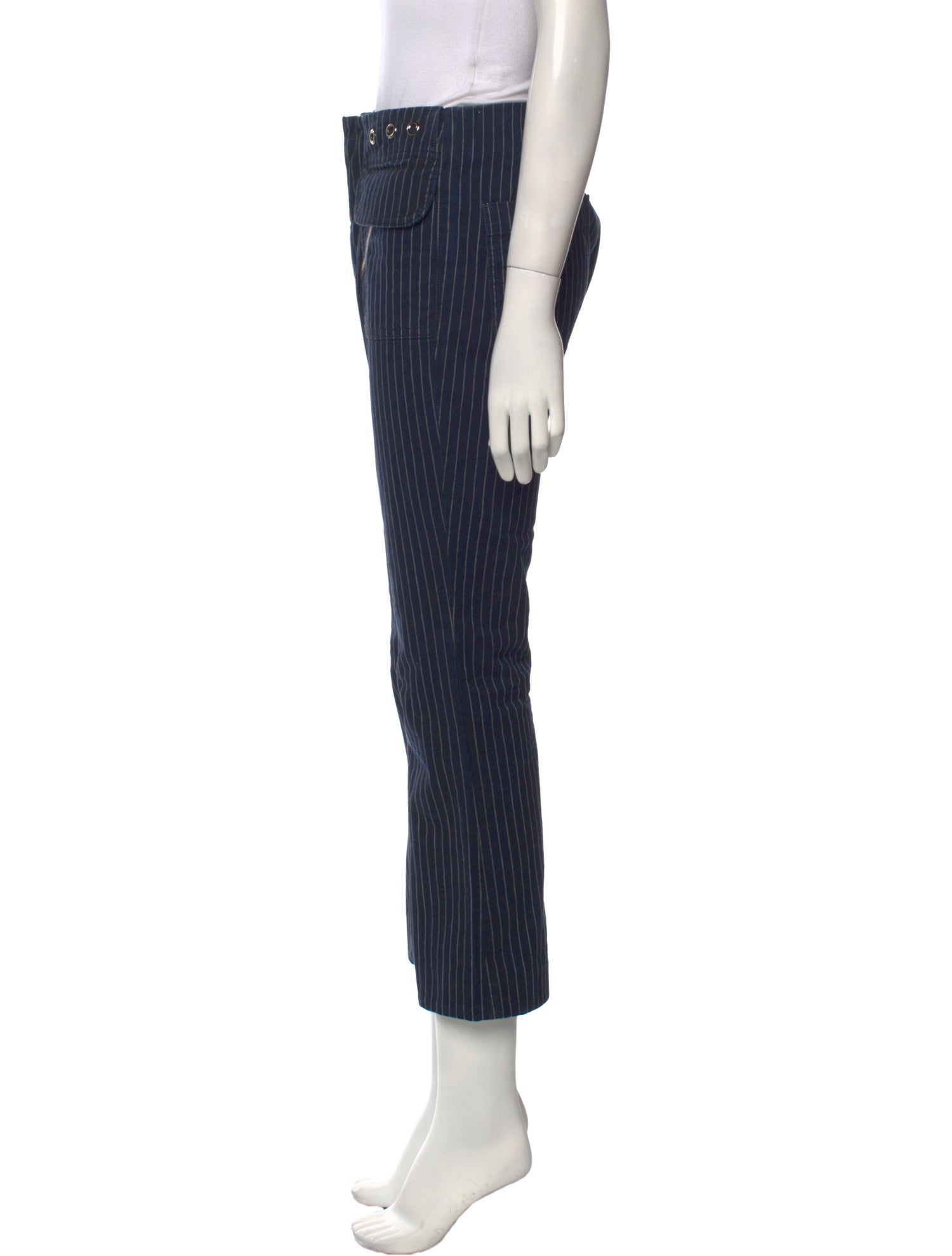 Jean Atelier Striped Straight Leg Pants