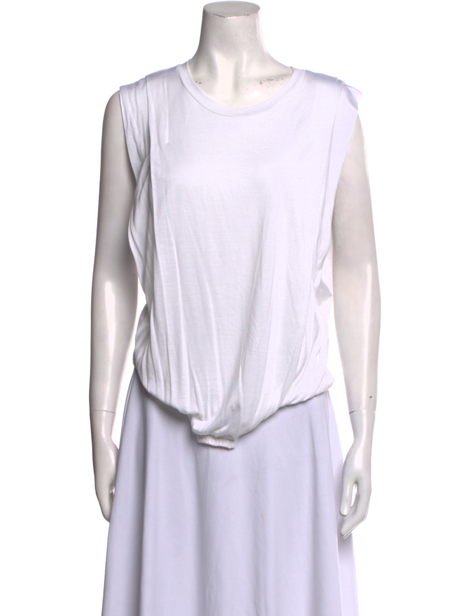 Jean Atelier Bateau Neckline Sleeveless Top