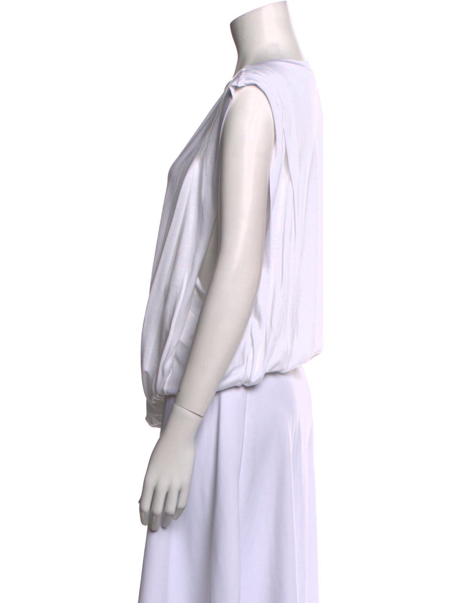 Jean Atelier Bateau Neckline Sleeveless Top