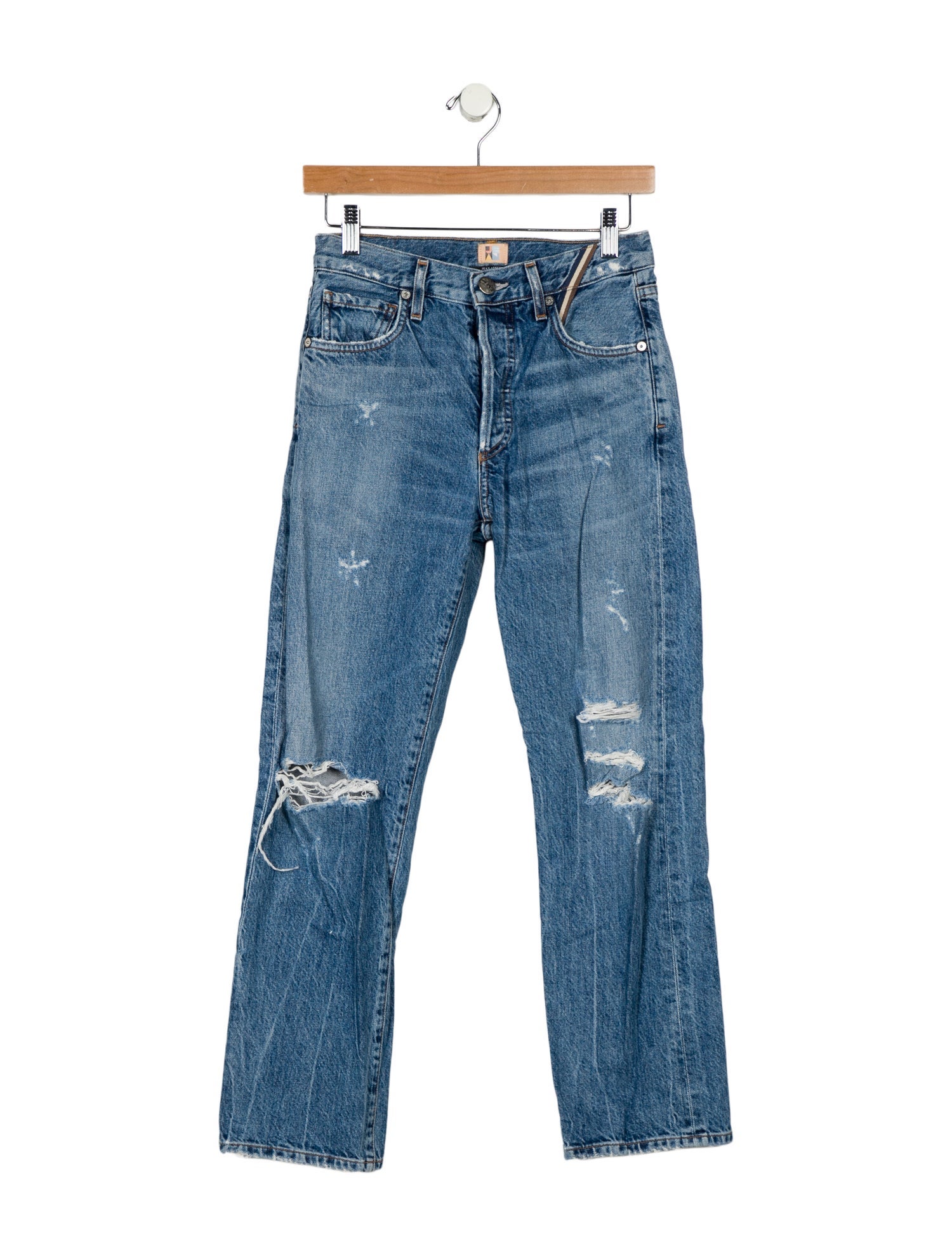 Jean Atelier Mid-Rise Straight Leg Jeans