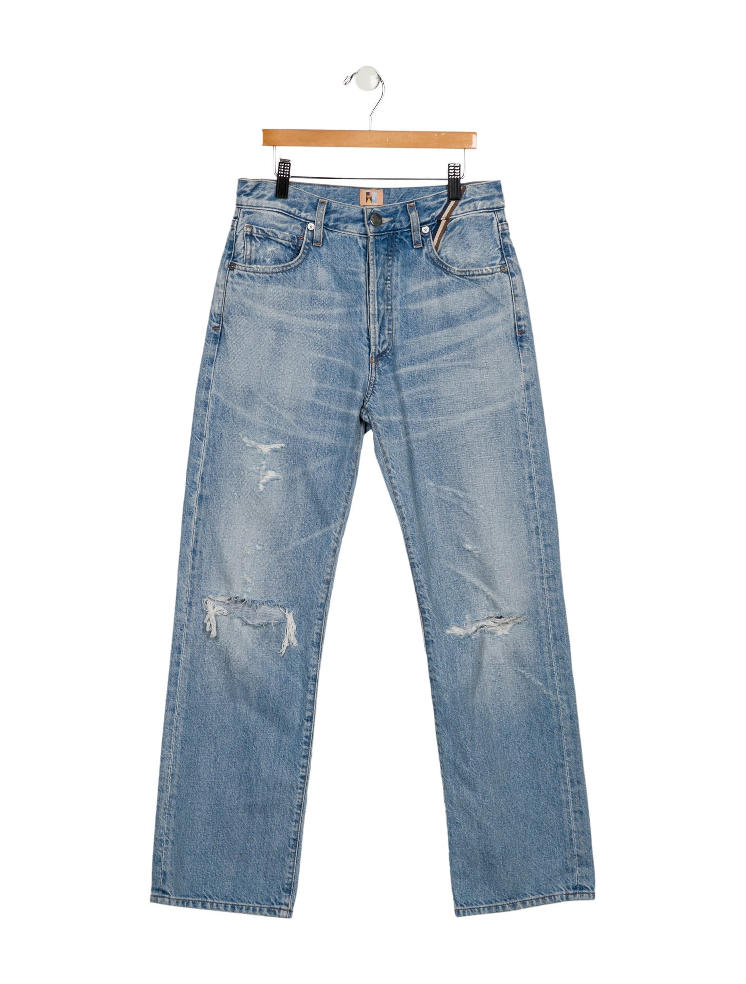 Jean Atelier Mid-Rise Straight Leg Jeans