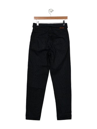 Jean Atelier Striped Straight Leg Pants