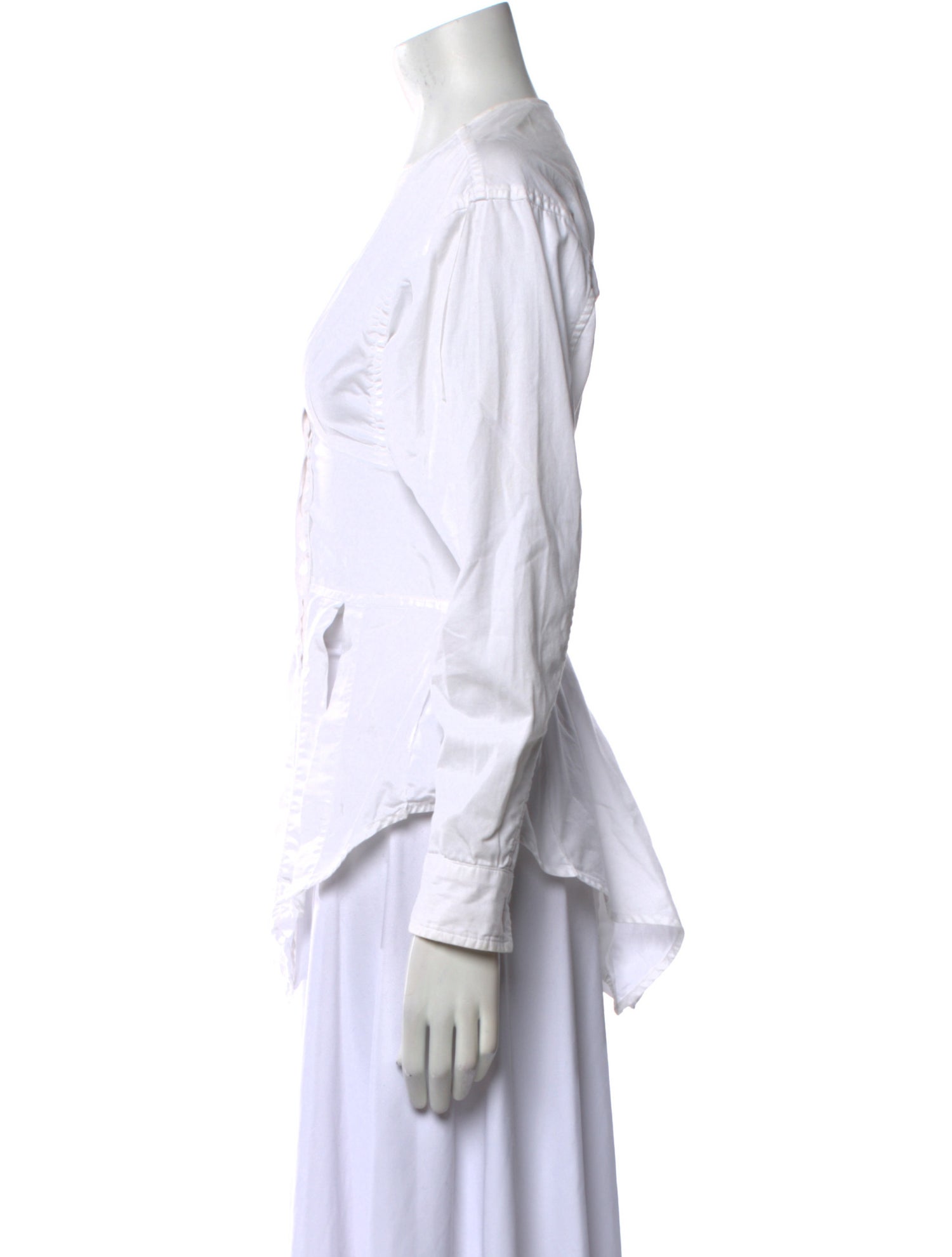 Jean Atelier V-Neck Long Sleeve Blouse