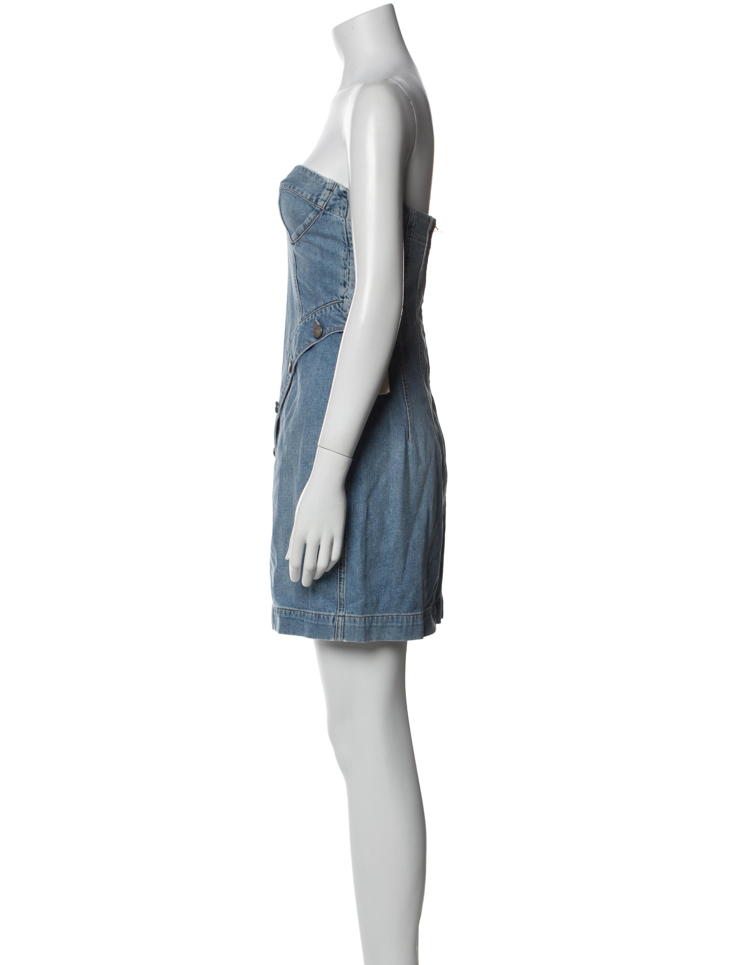 Jean Atelier Strapless Mini Dress