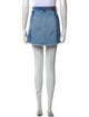 Jean Atelier Raw-Edge Trim Mini Skirt