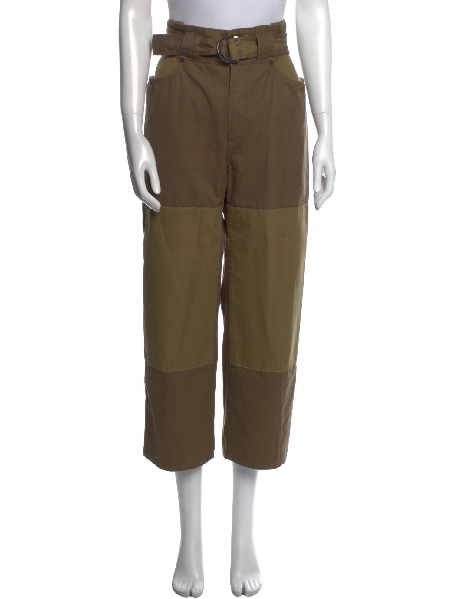 Jean Atelier Colorblock Pattern Straight Leg Pants