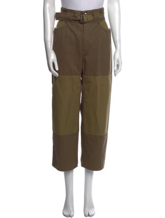 Jean Atelier Colorblock Pattern Straight Leg Pants