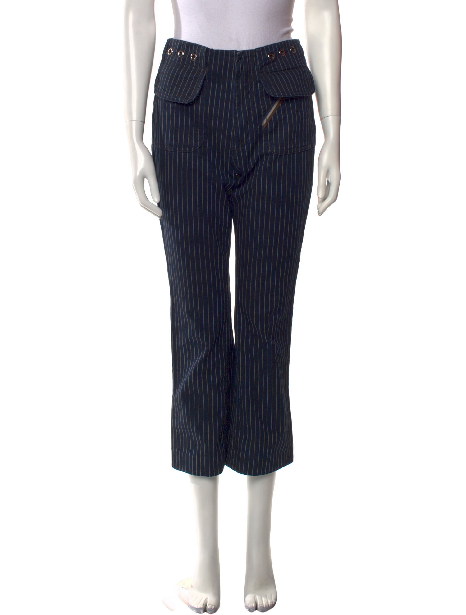 Jean Atelier Striped Straight Leg Pants