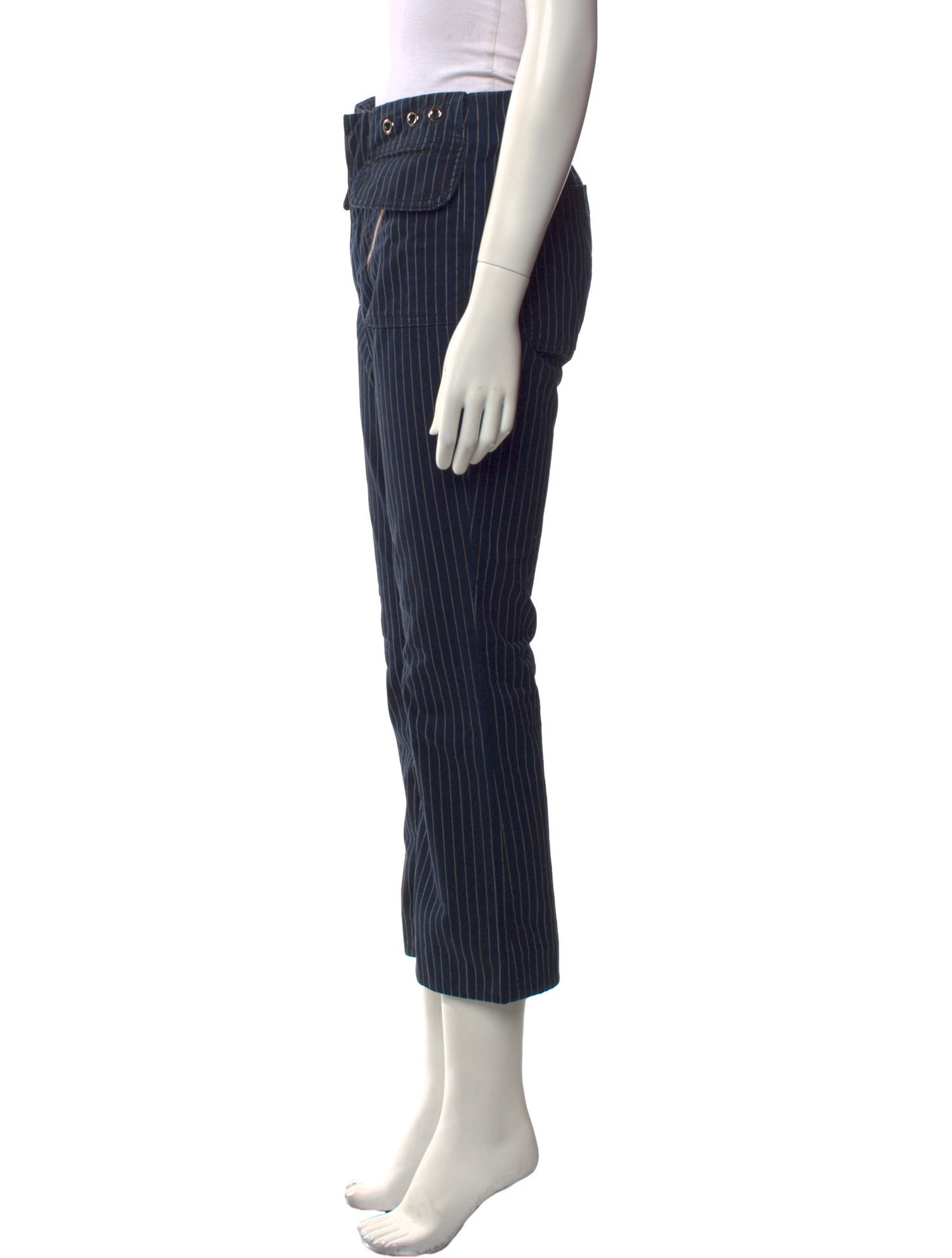 Jean Atelier Striped Straight Leg Pants