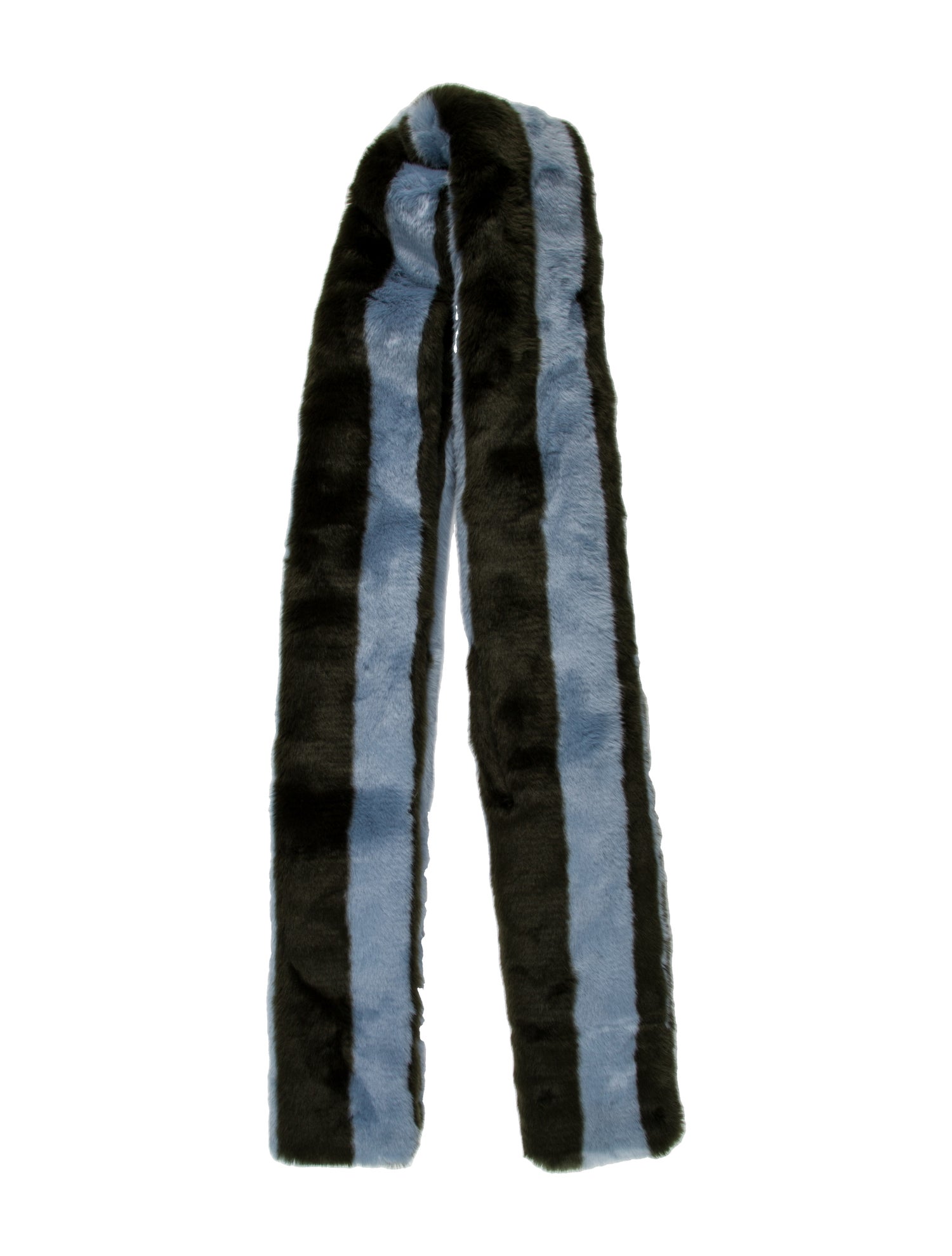 Jakke Faux Fur Striped Scarf w/ Tags