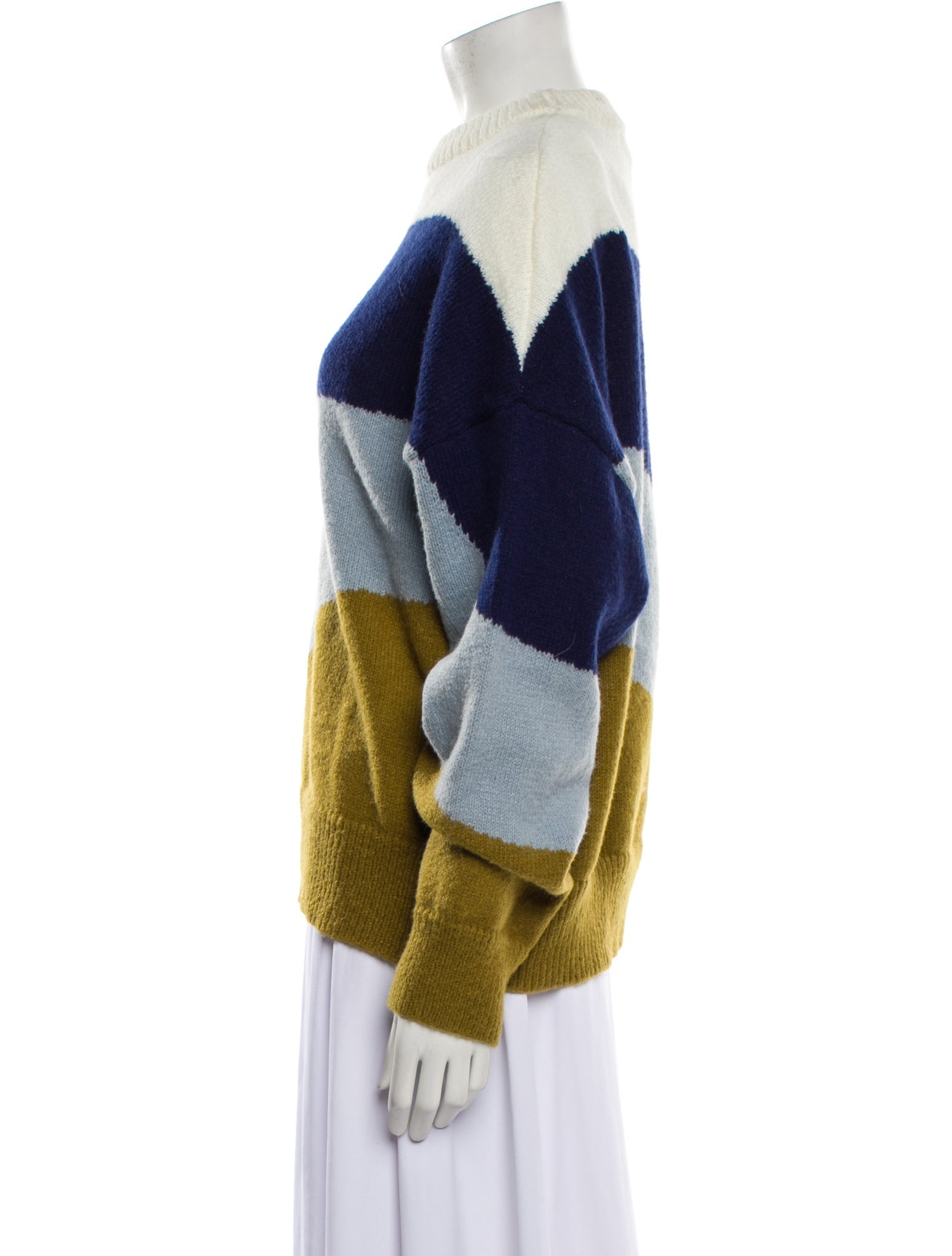 Jakke Colorblock Pattern Mock Neck Sweater