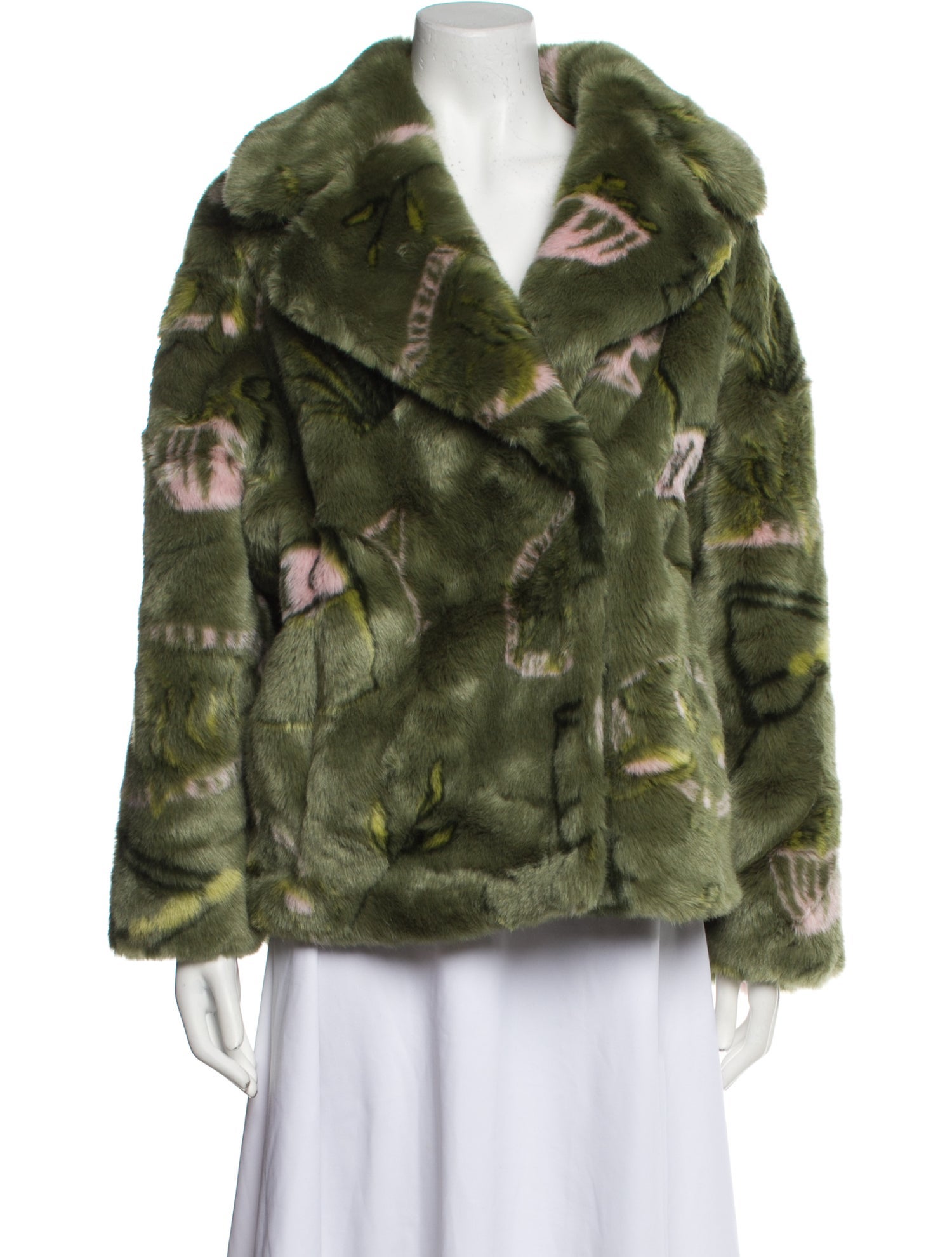 Jakke Printed Faux Fur Coat w/ Tags