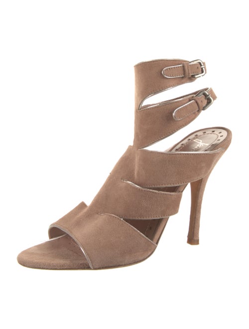 Jean-Michel Cazabat for Sophie Theallet Suede Leather Trim Embellishment Gladiator Sandals